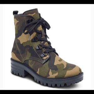 Kendall and Kylie camo combat boots